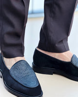 Genuine shark leather details